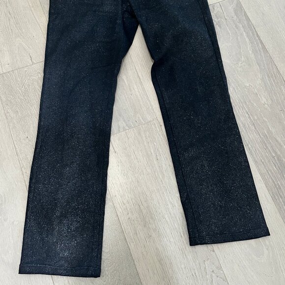 Jones New York Sparkle Denim Jeans Women’s 8 | Dark Wash Lexington Straight Fit - Picture 2 of 13